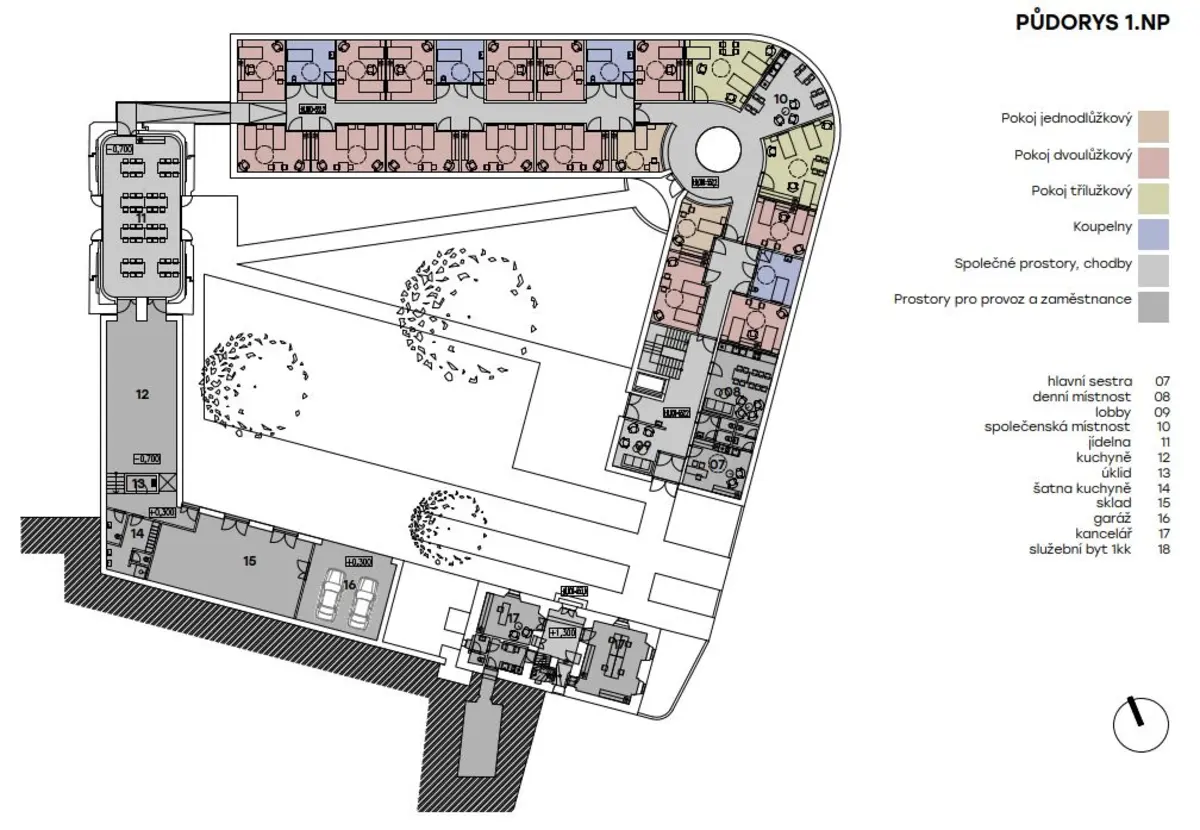 Třebsko půdorys 1NP