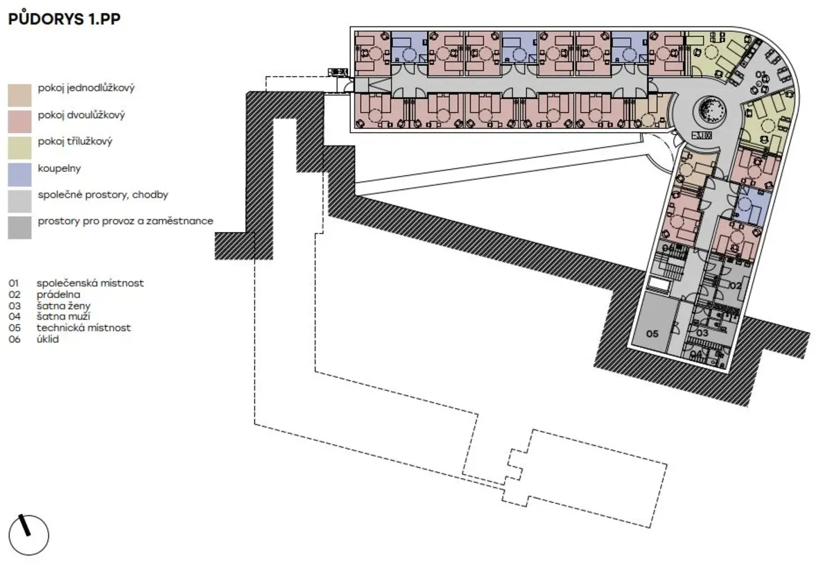 Třebsko půdorys 1PP