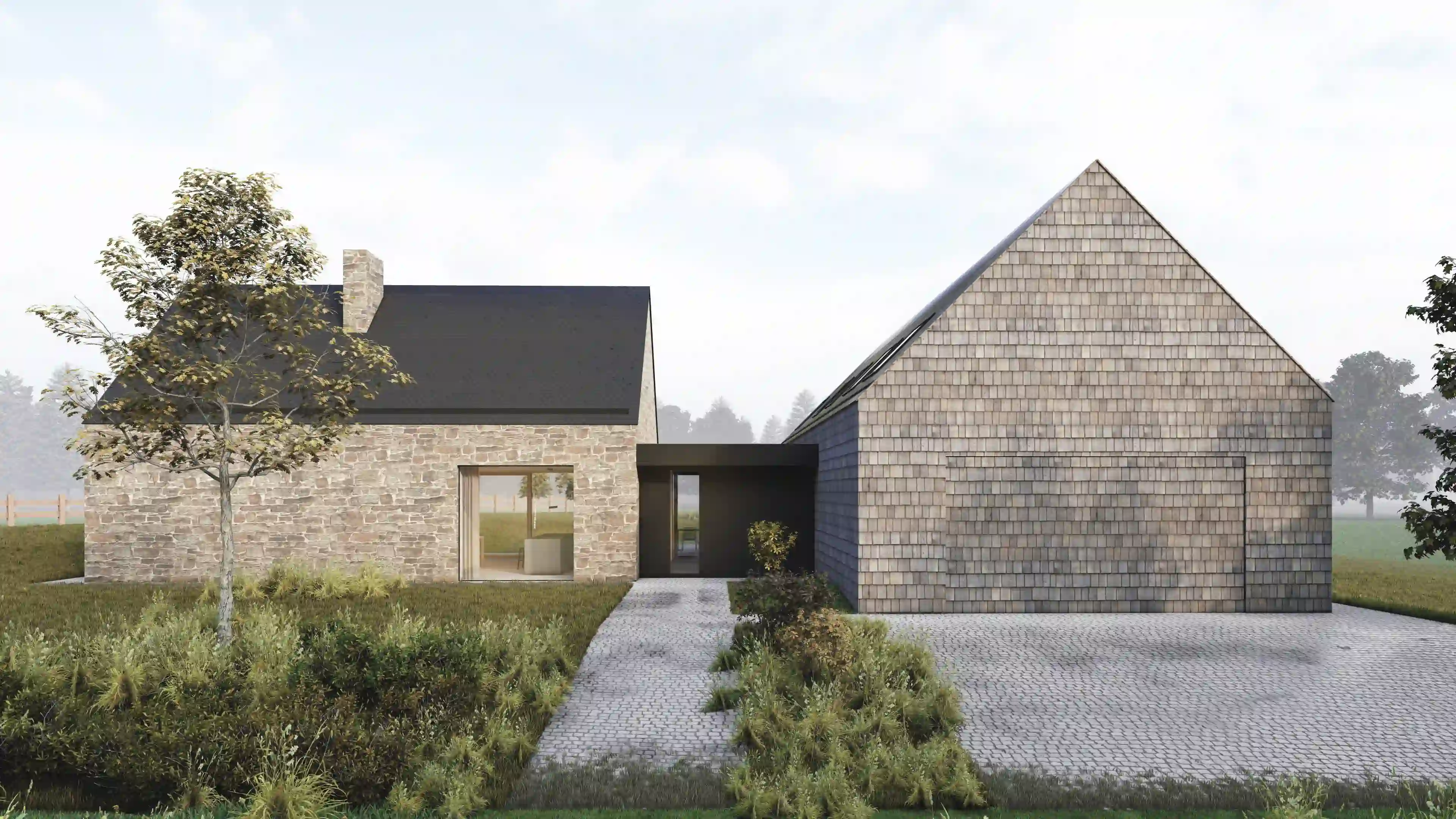 Rodinný dům Velké Karlovice - horské stavení v moderním pojetí